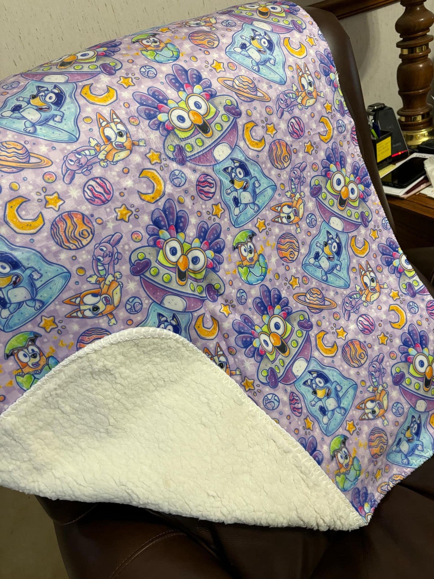 Space Blue Dog Blanket