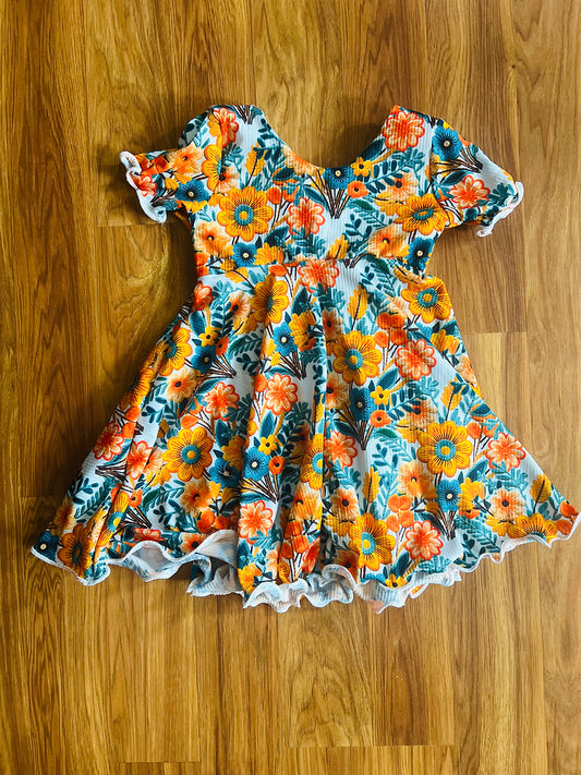 Short sleeve twirl dress